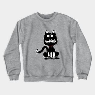 black cat doodle Crewneck Sweatshirt